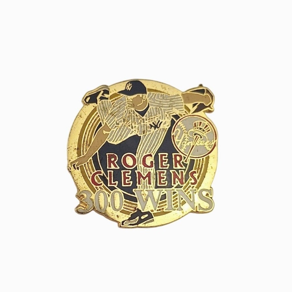 Roger Clemens New York Yankees 300 Wins Commemorative MLB Baseball Enamel Pin